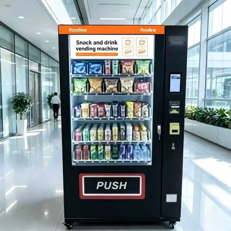 Food Snacks Drinks - ตู้ขายอาหารและเครื่องดื่มแบบคอมโบ Foodline ดีไซน์ตามสั่ง ตู้ขายเครื่องดื่มและอาหารเชิงพาณิชย์