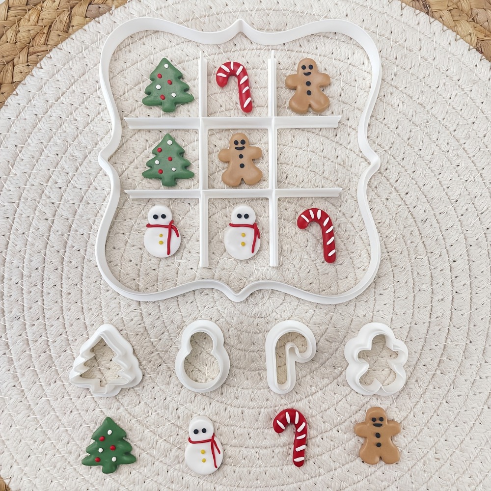 Cookies Pack - ชุดตัดคุกกี้รูปตัวต่อ 6 ชิ้น สำหรับคริสต์มาส รูปต้นคริสต์มาส มนุษย์หิมะ