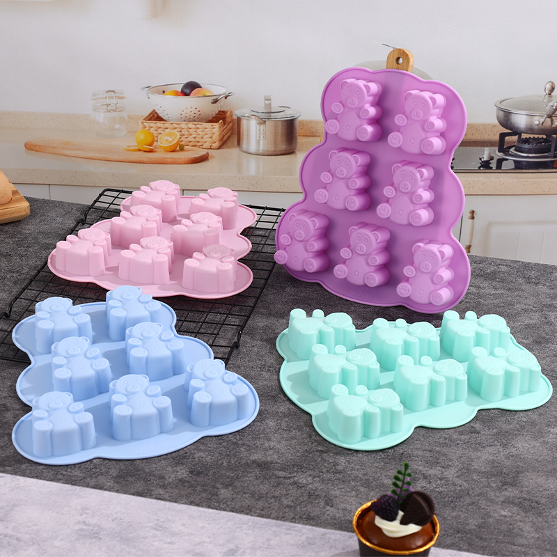 Gummy Candy - ซิลิโคน Gummy Bear Molds,Jello แม่พิมพ์สำหรับเด็ก-Make ขนาดใหญ่ลูกอมและช็อกโกแลตหมีวุ้น,เจลาติน,สบู่,แม่พิมพ์น้ำแข็ง