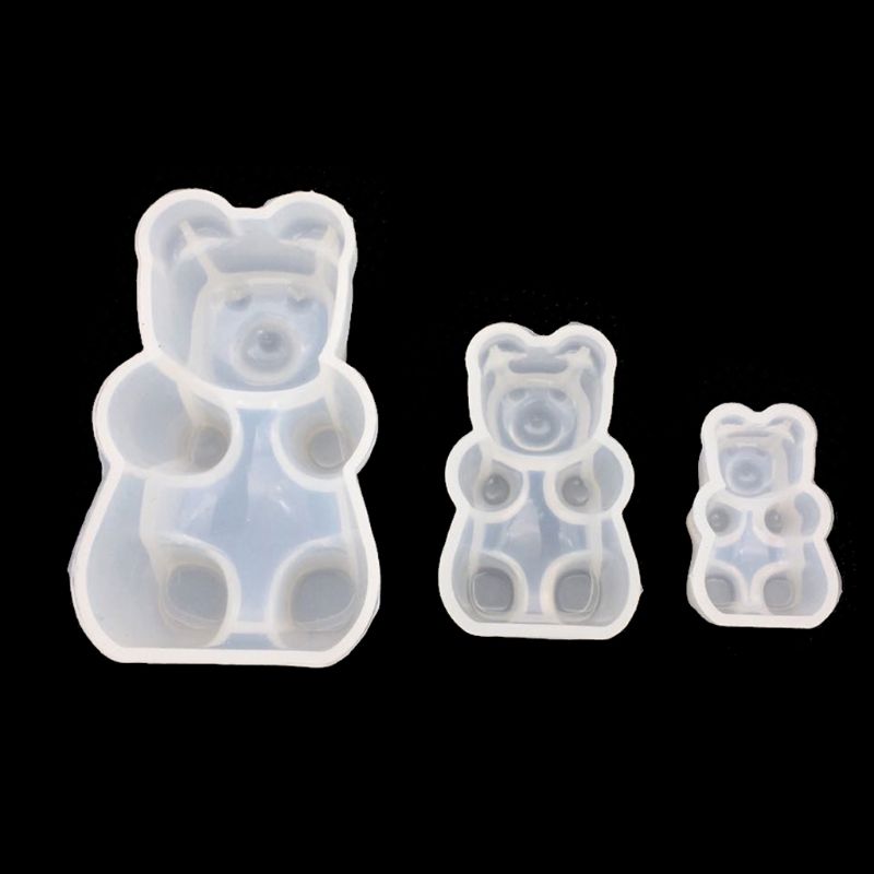 Gummy Candy - E0BF Gummy Bearลูกอมซิลิโคนแม่พิมพ์เค้กช็อกโกแลตFondantเรซิ่นจี้เครื่องประดับDIY