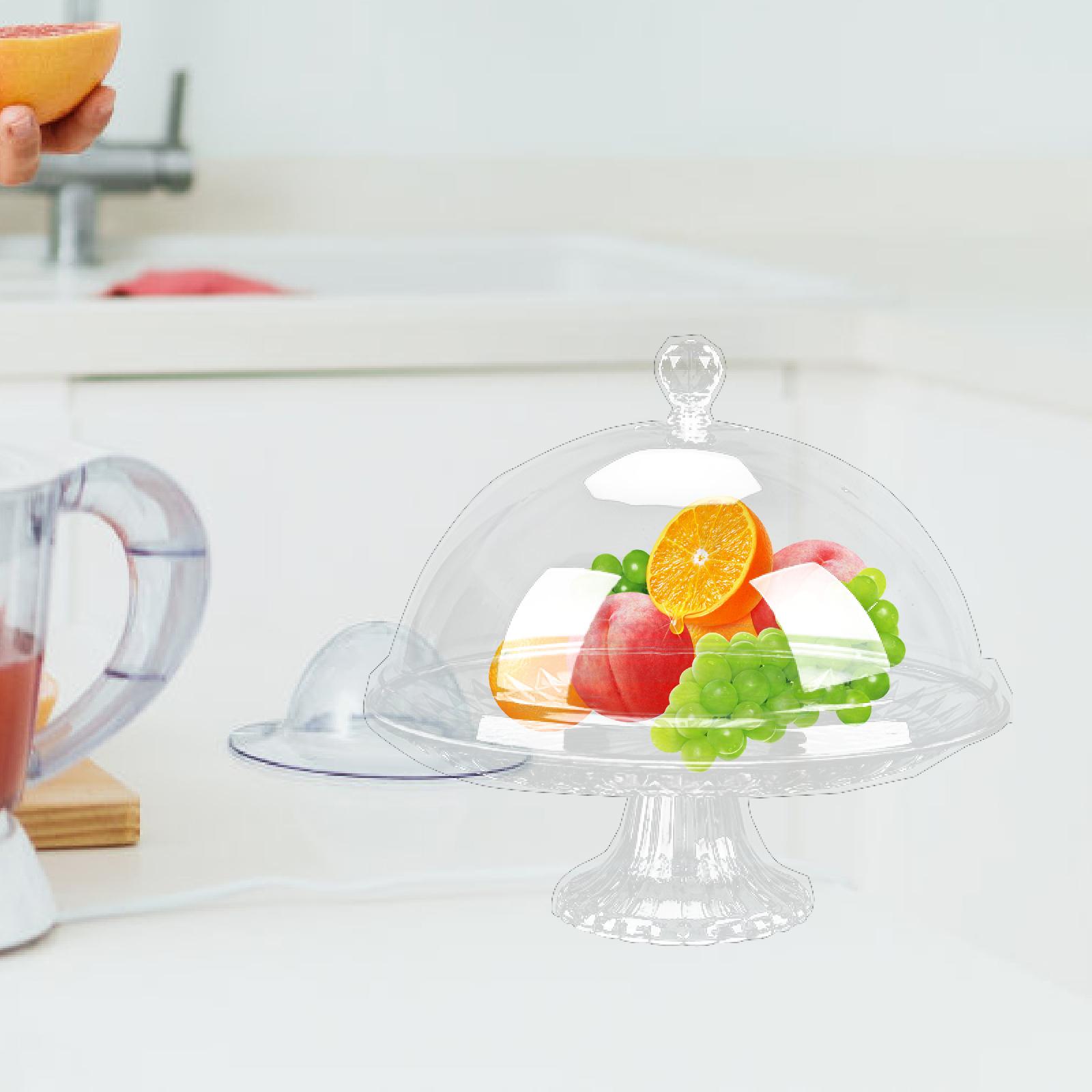 Dried Fruit - จานสลัดผลไม้อบแห้งแบบแท่นตั้งเค้กพร้อมฝาโดมใช้สำหรับจานสแตนเลสลูกกวาดพายขนมเรียกน้ำย่อยฉลอง