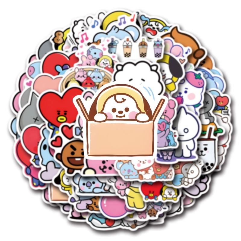 100/200 ชิ้น สติกเกอร์ BT21 Ch - Cookies Pack บทวิจารณ์และราคา
